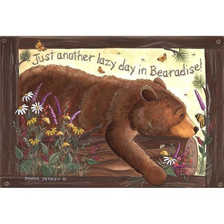 Custom Printed Rugs Custom Printed Rugs DM 50 18 x 26 in. Lazy Bear Doormat - Brown DM  50